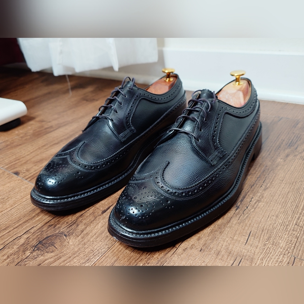 Vintage Florsheim Imperial 93604 Longwing Shoes 9.5D Wingtip